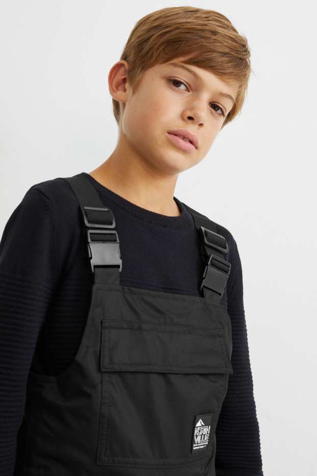 Kinder Buben - Skihose - schwarz