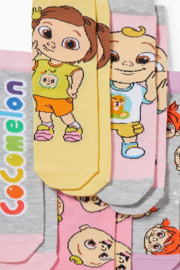 Children Girls - Multipack of 5 - CoComelon - socks with motif - rose