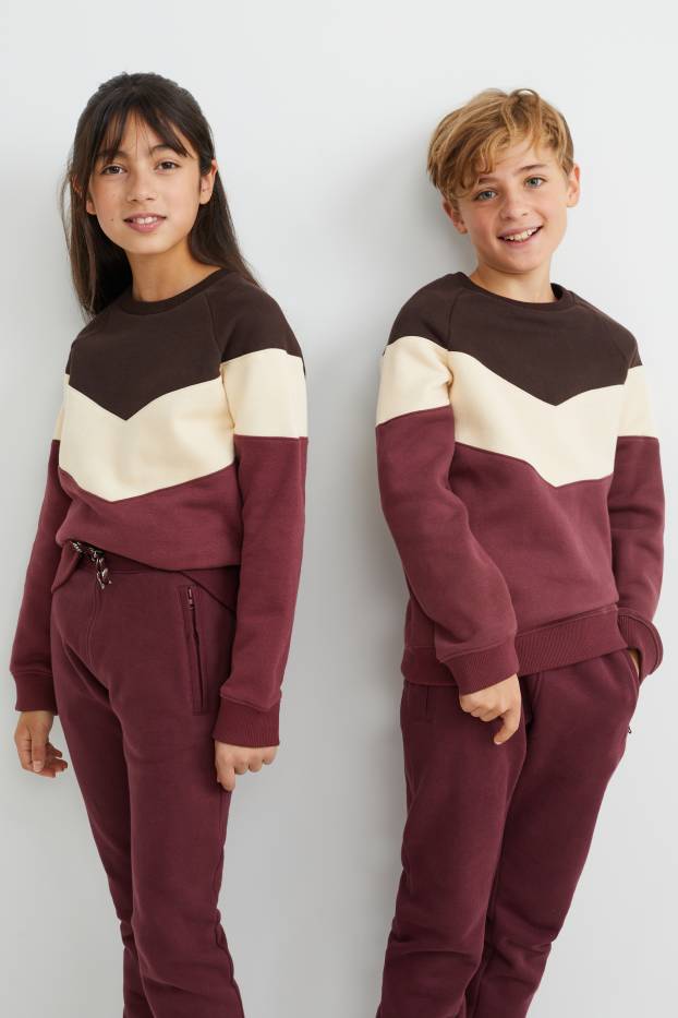 Kinder Buben - Sweatshirt - genderneutral - bordeaux