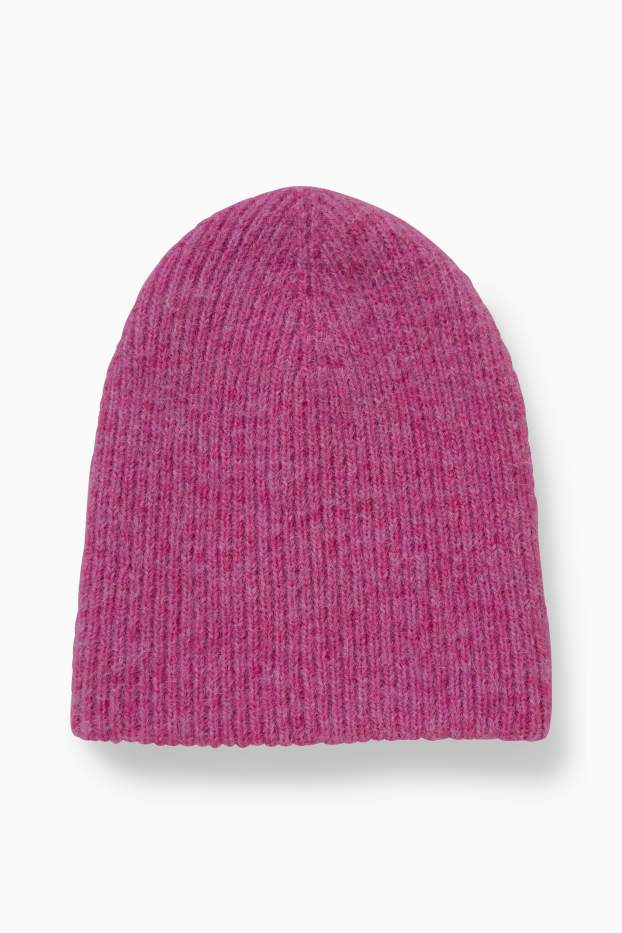 Donna - Berretto in maglia - fucsia