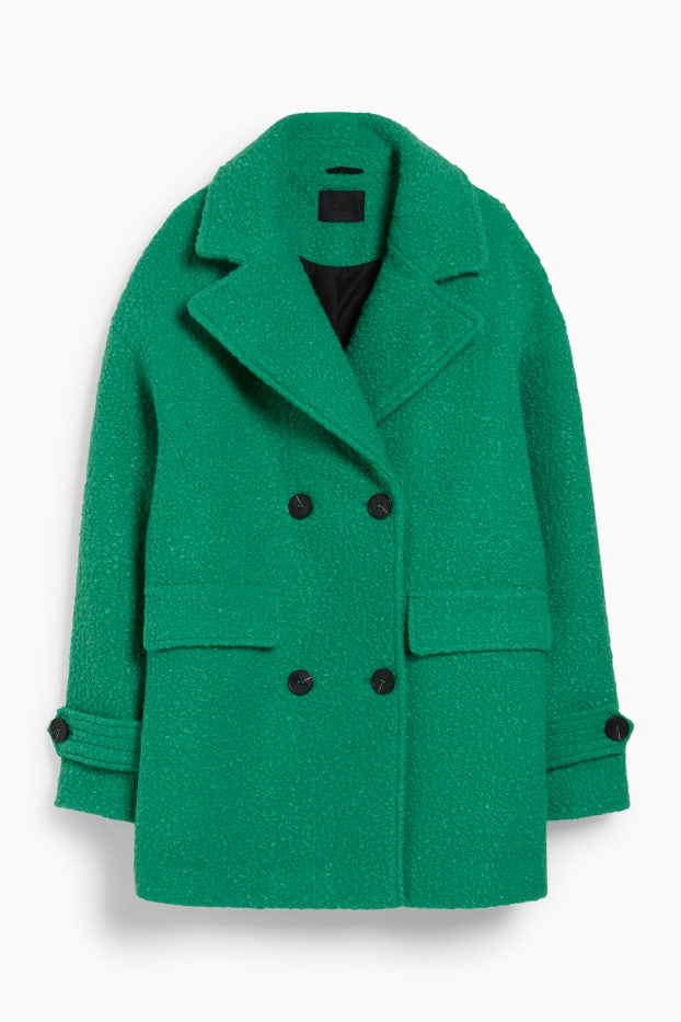 Donna - Cappotto bouclé - verde