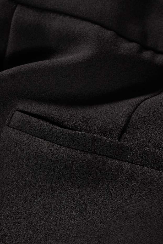 Women - Trousers - high waist - straight fit - black