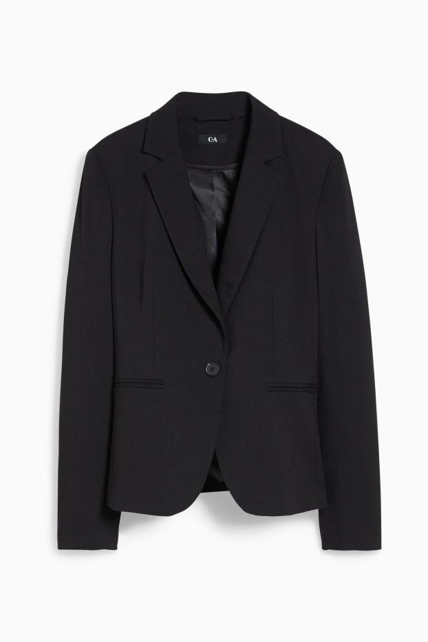 Dames - Business-blazer - getailleerd - zwart