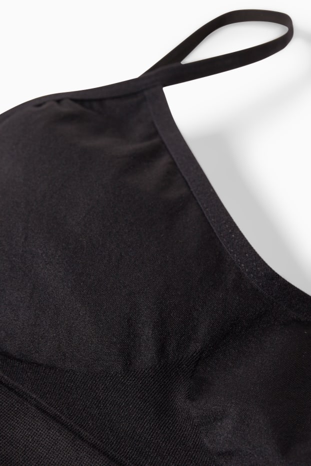 Femmes - Lot de 2 - brassières - sans coutures - LYCRA® - noir
