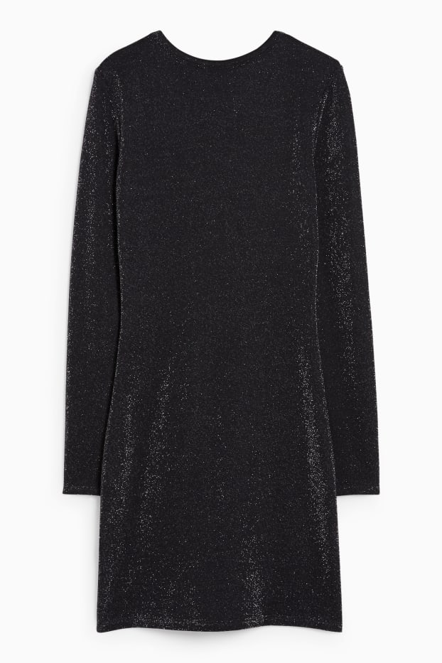 Femmes - Robe - effet brillant - noir