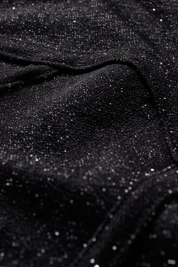 Femmes - Robe - effet brillant - noir
