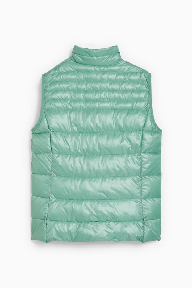 Women - Quilted gilet - light green