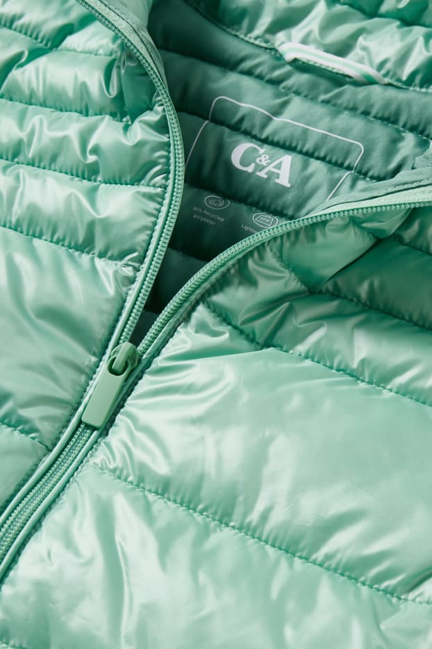 Women - Quilted gilet - light green