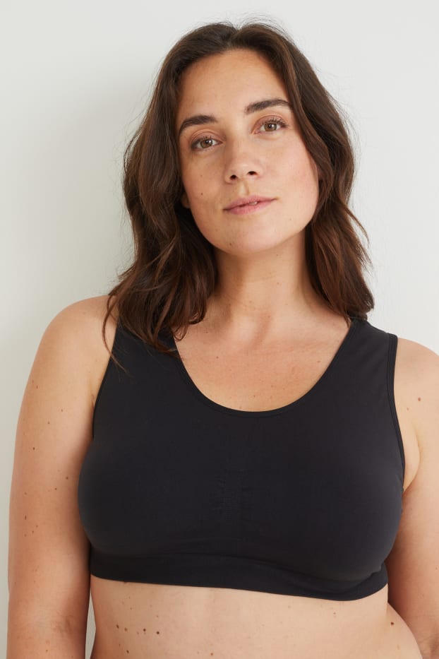 Donna - Brassière - senza cuciture - nero