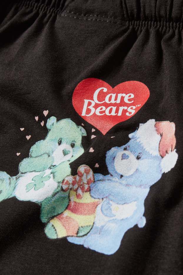 Damen - Weihnachts-Pyjamashorts - Glücksbärchis - schwarz