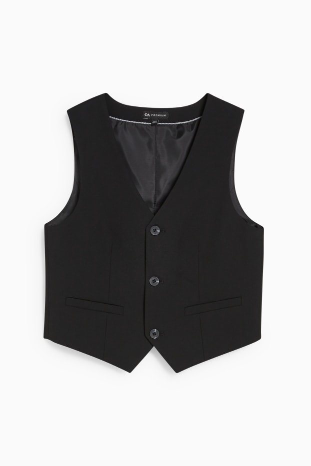 Kinder Jungen - Baukasten-Weste - Stretch - LYCRA® - schwarz