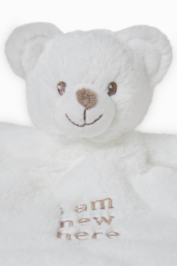 Unisex - Baby-Kuscheltuch - weiß