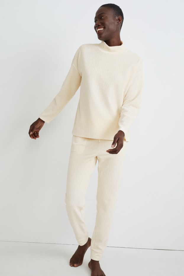 Donna - Maglia pigiama - bianco crema