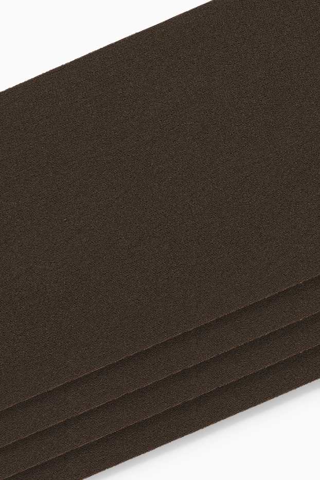 Damen - Multipack 4er - Feinkniestrümpfe - Komfortbund - 40 DEN - dunkelbraun