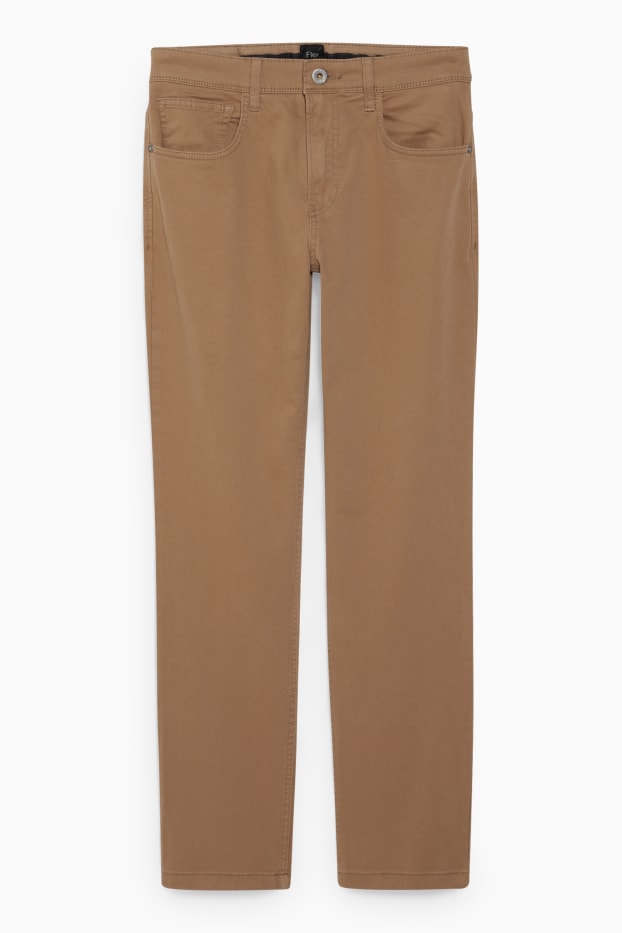Hommes - Pantalon - slim fit - Flex - marron clair