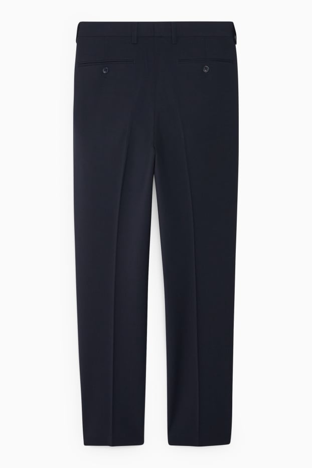 Men - Mix-and-match suit trousers - regular fit - stretch - new wool blend - dark blue