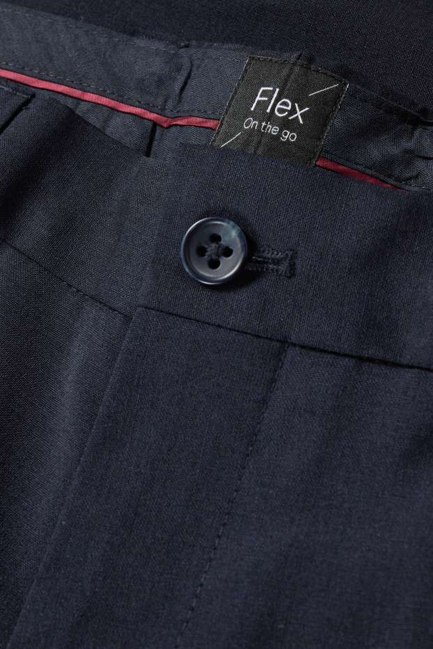 Men - Mix-and-match suit trousers - regular fit - stretch - new wool blend - dark blue
