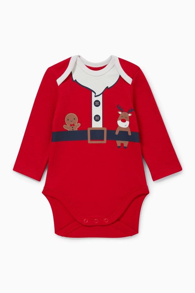 Baby Boys - Baby Christmas bodysuit - red