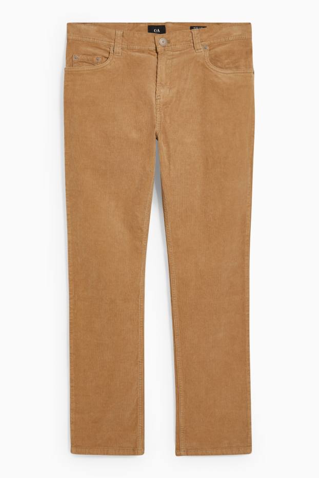 Herren - Cordhose - Regular Fit - LYCRA® - havanna