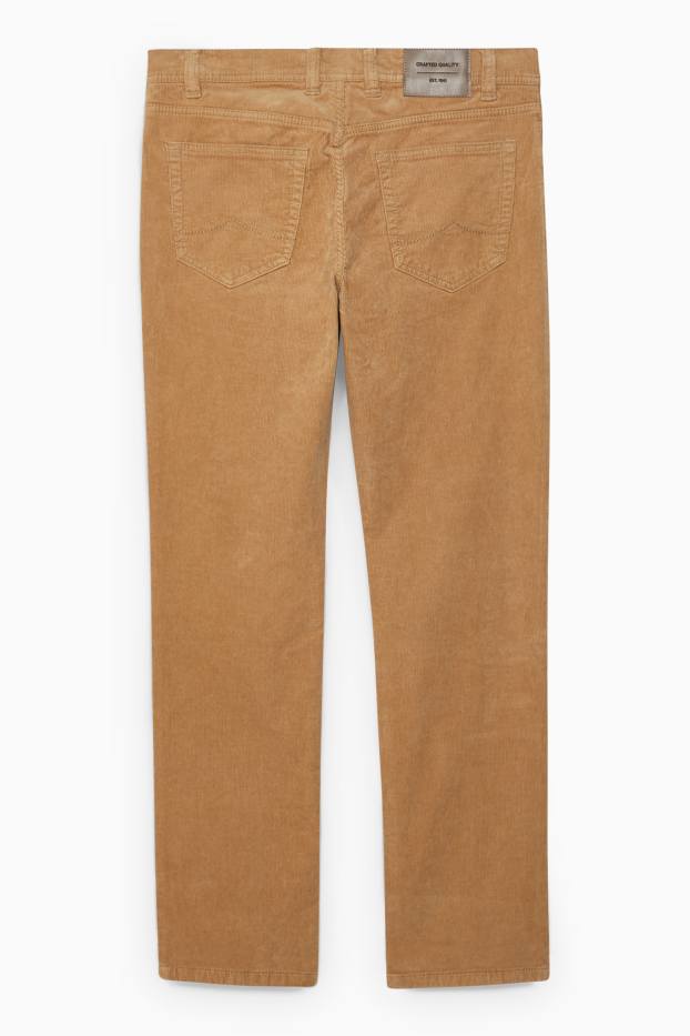 Herren - Cordhose - Regular Fit - LYCRA® - havanna