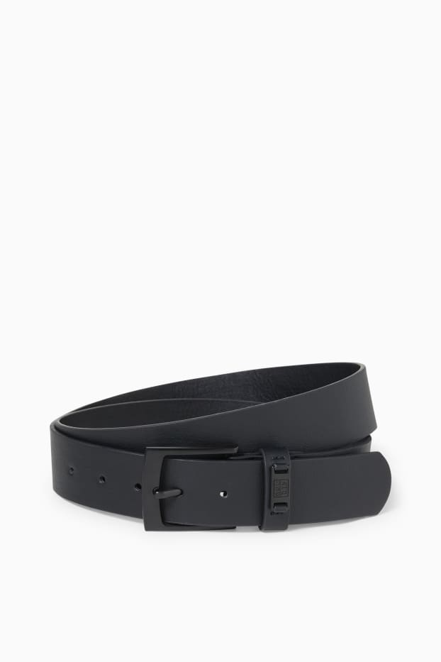 Uomo - Cintura - similpelle - nero
