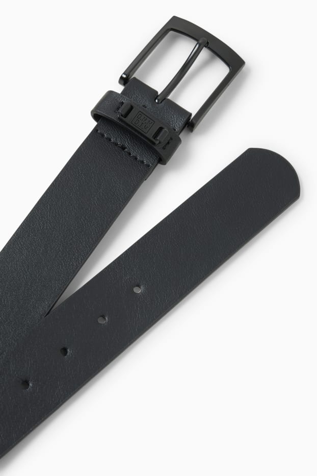 Uomo - Cintura - similpelle - nero