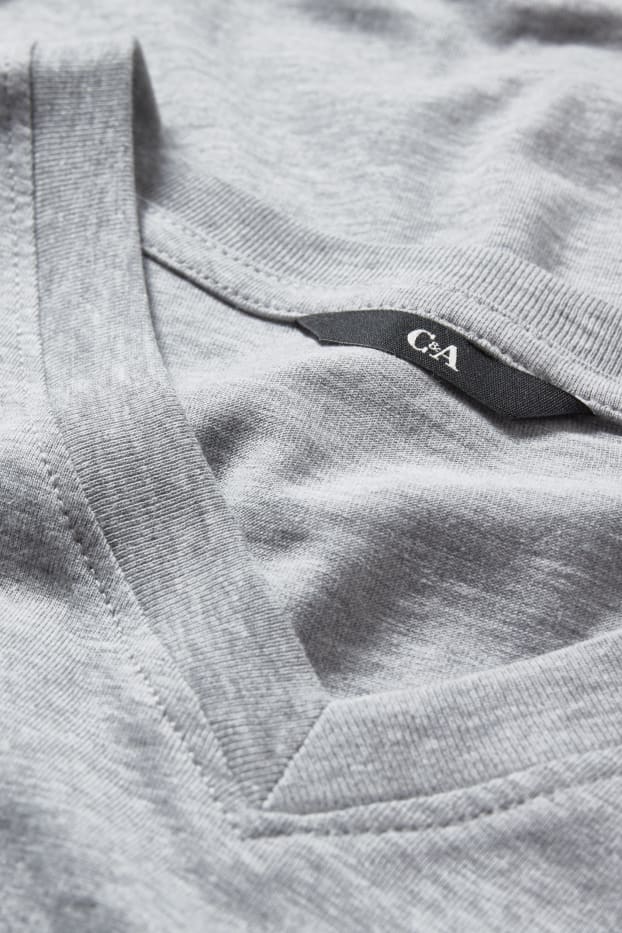 Heren - T-shirt - licht grijs-mix