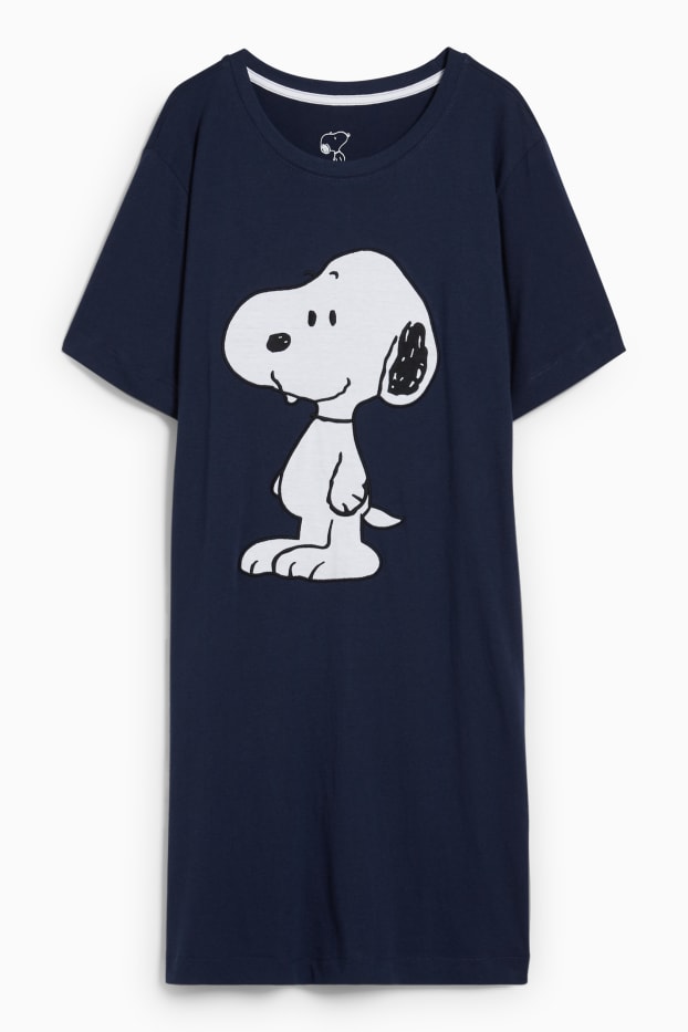 Donna - Camicia da notte - Snoopy - blu scuro