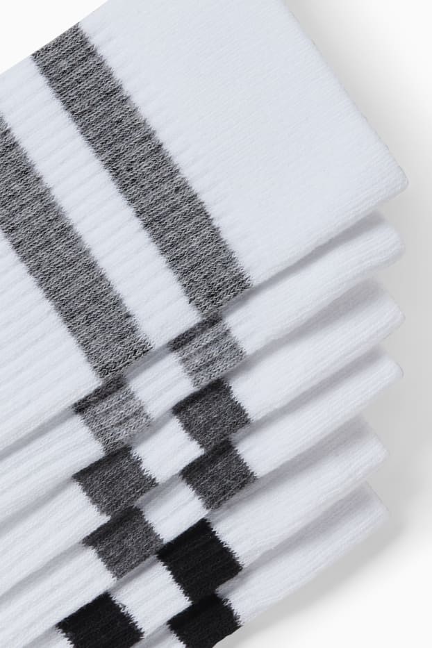 Hombre - Pack de 5 - calcetines de tenis - blanco