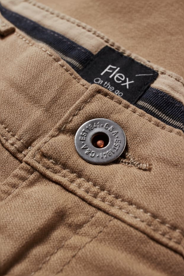 Home - Pantalons - slim fit - Flex - LYCRA® - marró clar