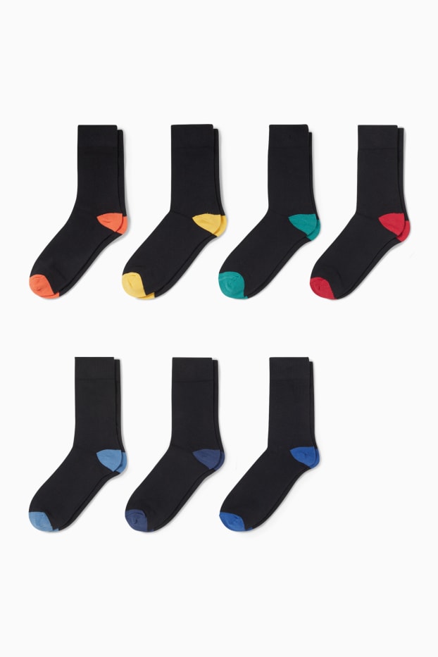 Hommes - Lot de 7 paires - chaussettes - noir