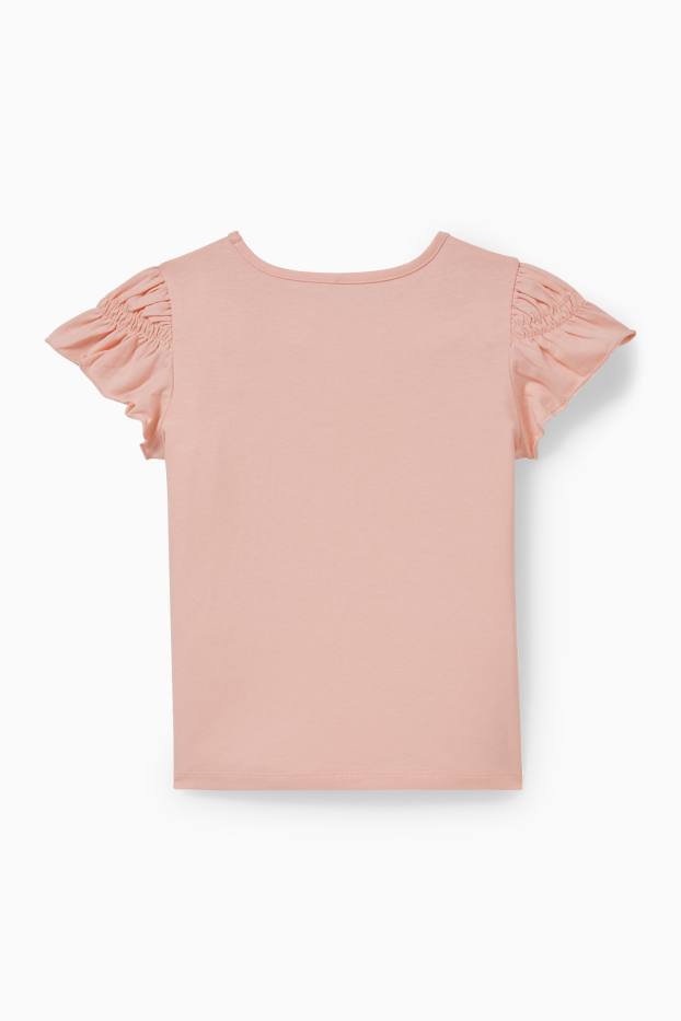 Children Girls - Minnie Mouse - short sleeve T-shirt - pink