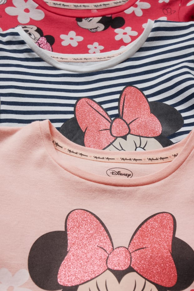 Enfants filles - Lot de 3 - Minnie Mouse - robe - blanc / rose