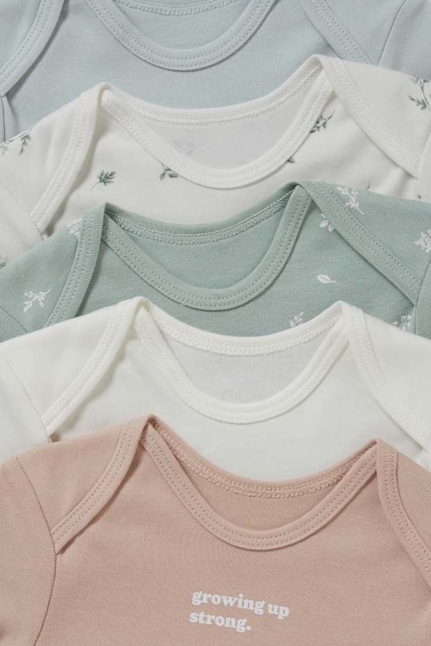 Bebés niñas - Pack de 5 - bodies para bebé - blanco roto