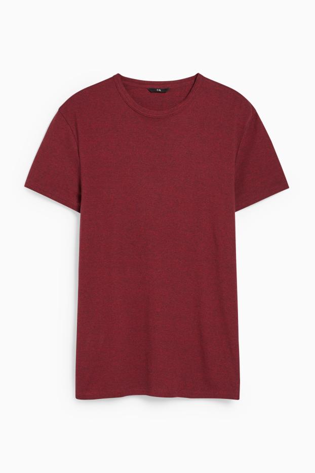 Heren - T-shirt - bordeaux