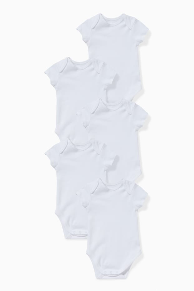 Unisex - Multipack 5er - Baby-Body - weiß