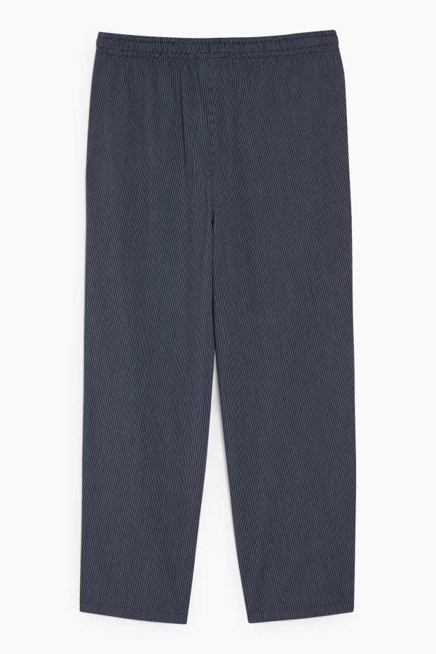 Heren - Pyjamabroek - gestreept - donkerblauw