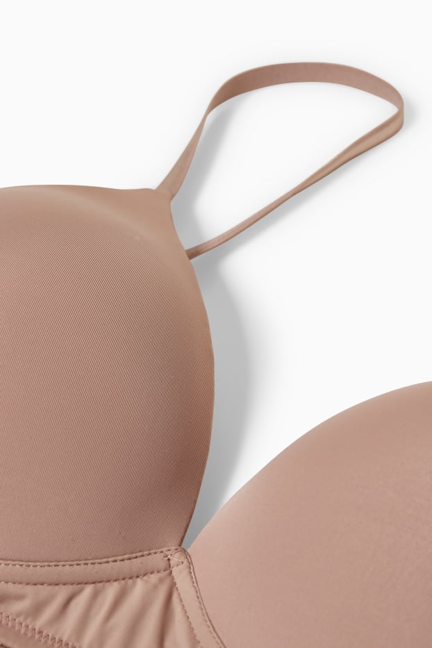 Femmes - Lot de 2 - soutiens-gorge sans armatures - ampliformes - LYCRA® - marron clair