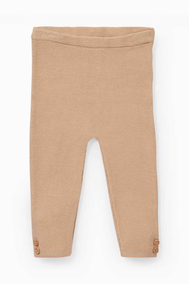 Baby: meisjes - Babyoutfit - 3-delig - lichtbruin