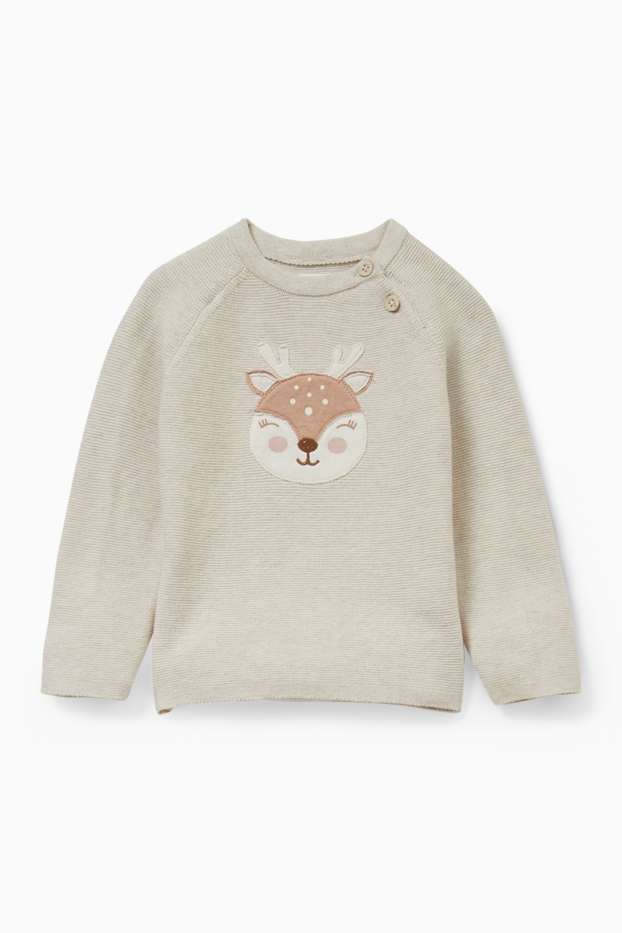 Baby: meisjes - Babyoutfit - 3-delig - lichtbruin