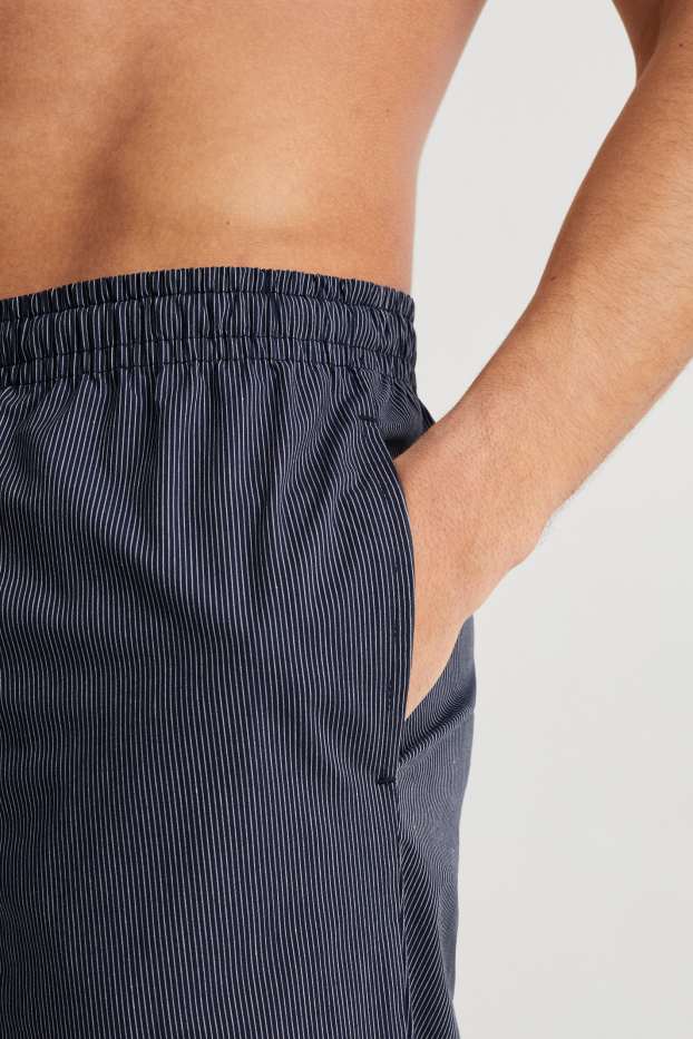 Heren - Pyjamabroek - gestreept - donkerblauw
