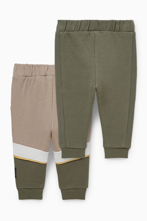 Bébés garçons - Lot de 2 - pantalon de jogging pour bébé - beige