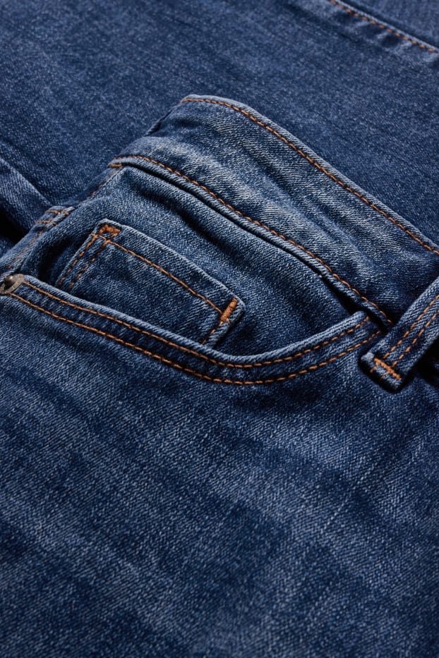 Damen - Slim Jeans - High Waist - jeansblau