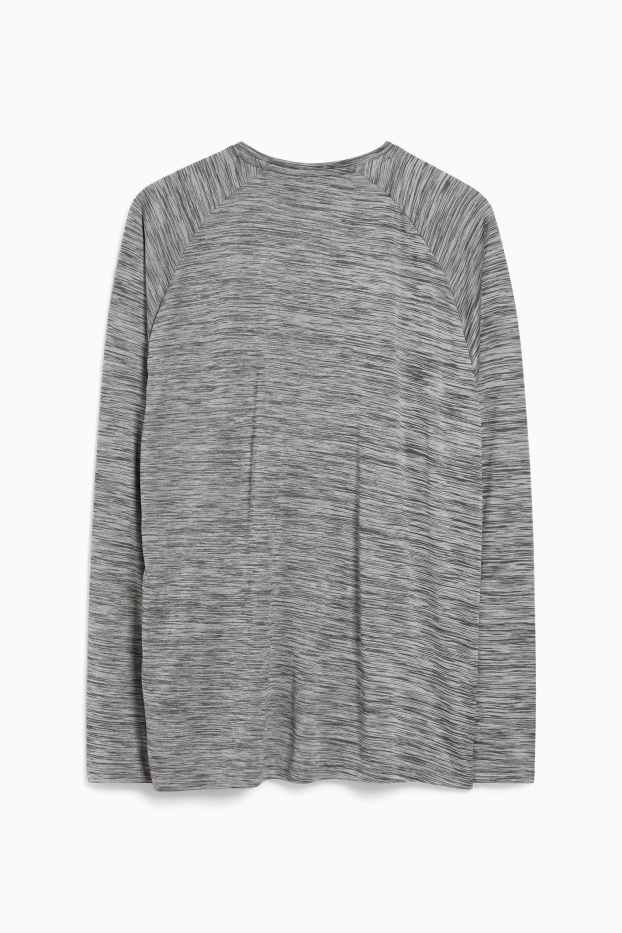 Pánské - Funkční tričko  - šedá-žíhaná