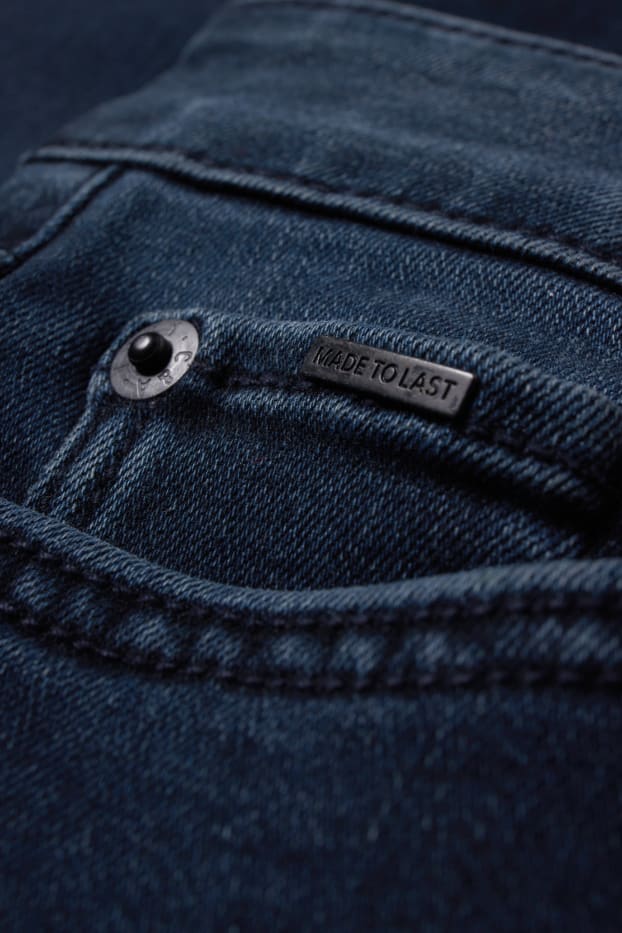 Dámské - Slim jeans - mid waist - LYCRA® - džíny - tmavomodré