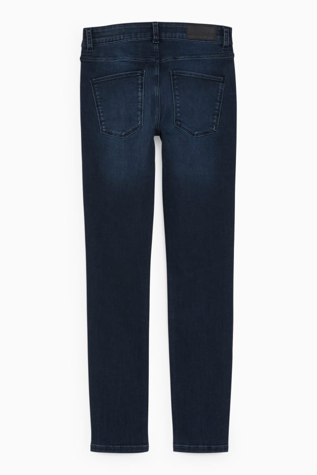 Dámské - Slim jeans - mid waist - LYCRA® - džíny - tmavomodré