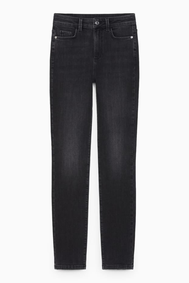 Damen - Slim Jeans - High Waist - LYCRA® - dunkeljeansgrau