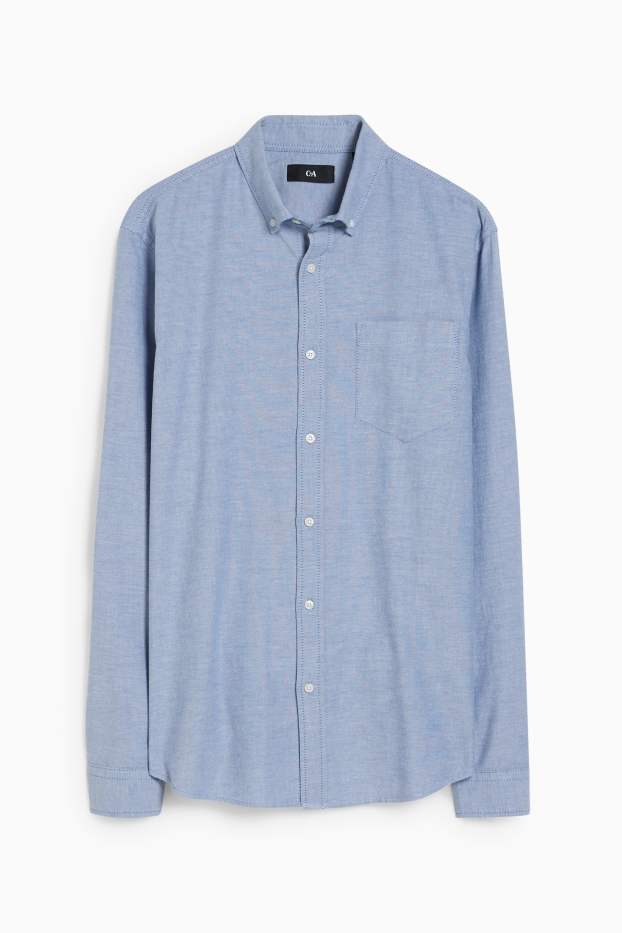Herren - Oxford Hemd - Regular Fit - Button-down - hellblau