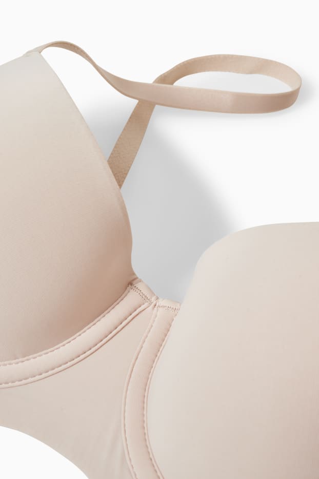 Dames - Set  van 2 - BH met beugels - DEMI - gewatteerd - LYCRA® - beige