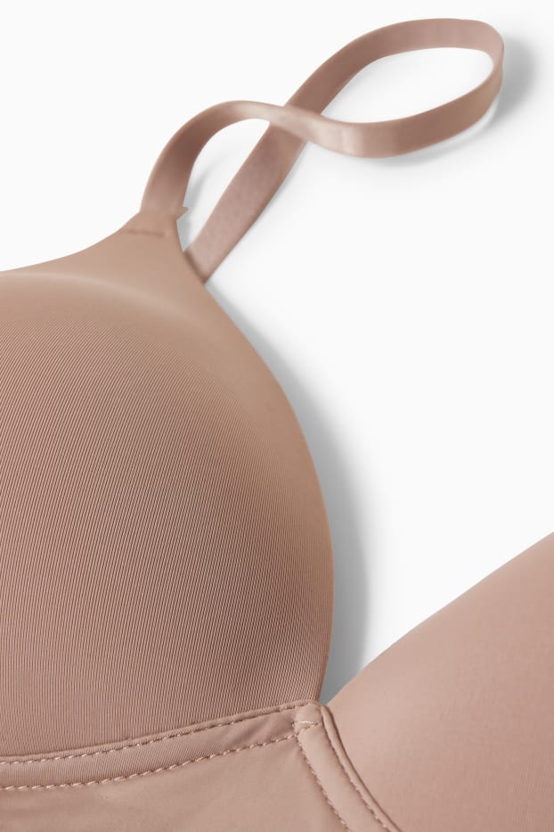 Dames - BH zonder beugels - gewatteerd - LYCRA® - beige